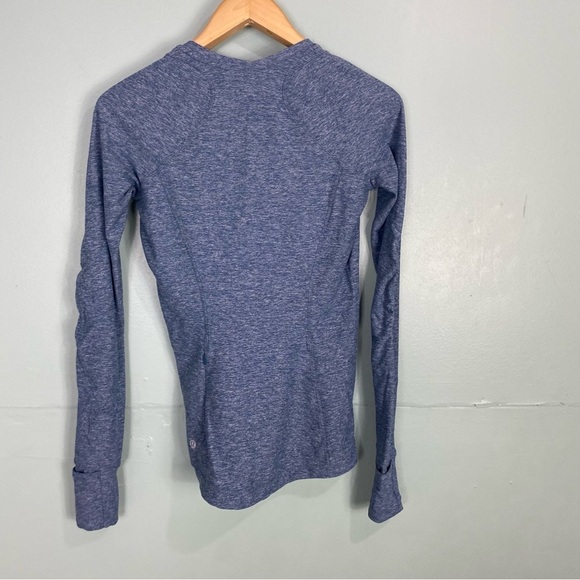 Lululemon Runderful Long Sleeve Pullover Top Blue Sz 6 W3BVSS - Picture 4 of 4